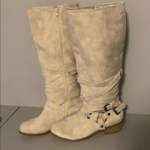 Not Rated Cream riding boot